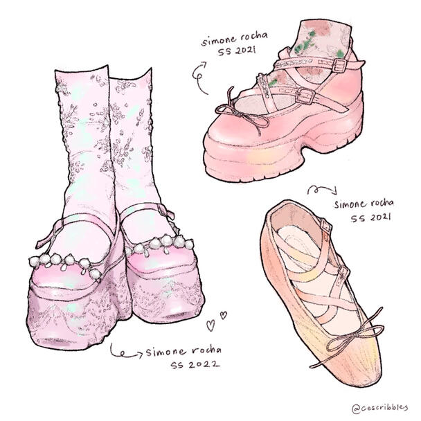 Simone Rocha Shoe Illustrations (02) Simone Rocha Shoe Illustrations (02)